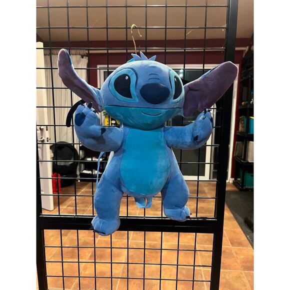 Disney Stitch Full Body Plush Backpack 16" w/Ears Sitting - Picture 7 of 8